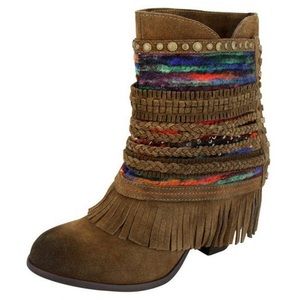 Naughty Monkey Boho Fringe Boots